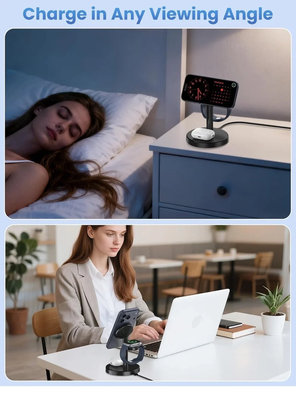 3 in 1 fast wireless charging station for apple 15W strong magnetic charging